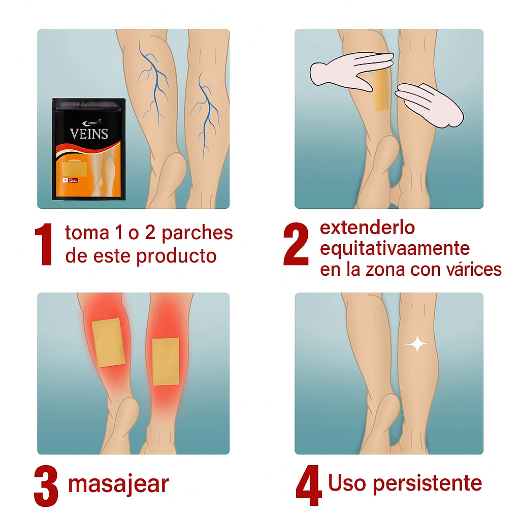 Pack de 3 sobres de parches para várices