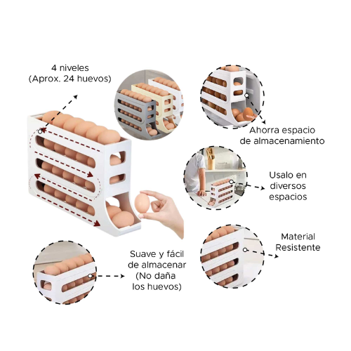 Dispensador Organizador de huevos