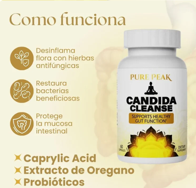 Candida Cleanse® - Elimina el hongo Candida, malestares, hinchazón y fatiga